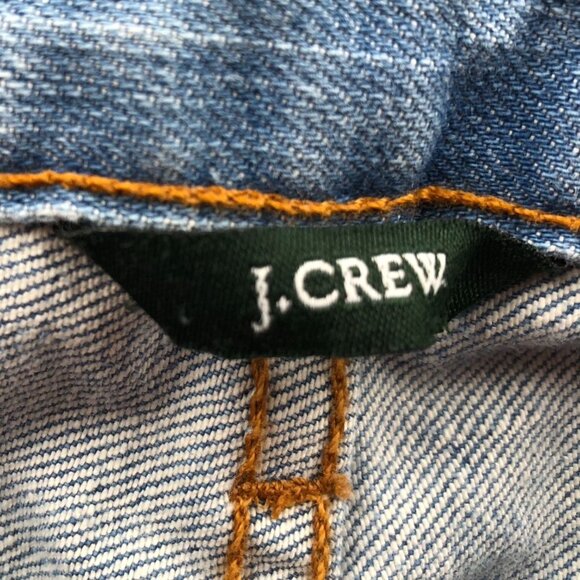 J. Crew Womens Jeans Size 4 City Fit Flare Frayed Hem Blue Denim Casual Y2K - Picture 3 of 16